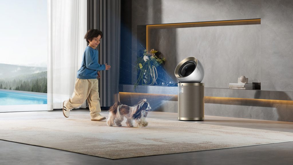 Dreame air purifier detects your presence quickly, automatically turning on the Purifier without manually hitting the button.